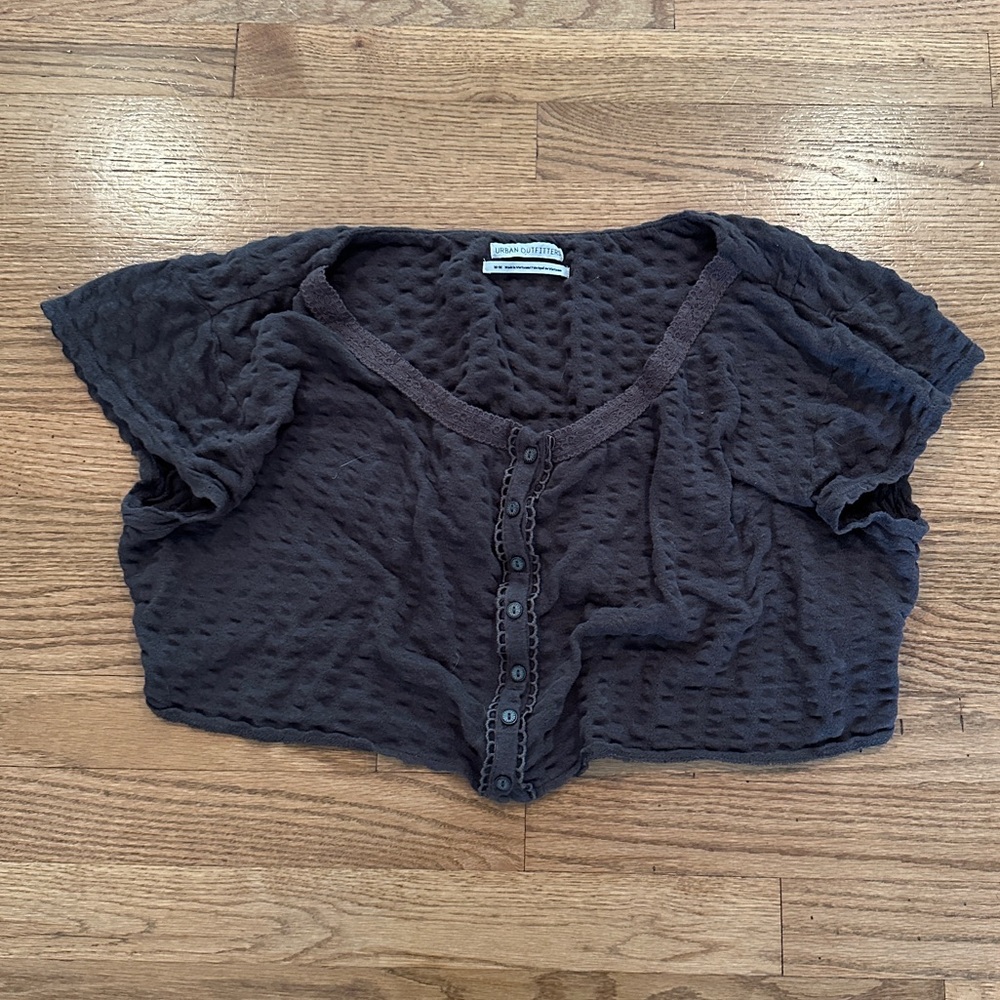 Urban Outfitters Brown Babydoll Tee